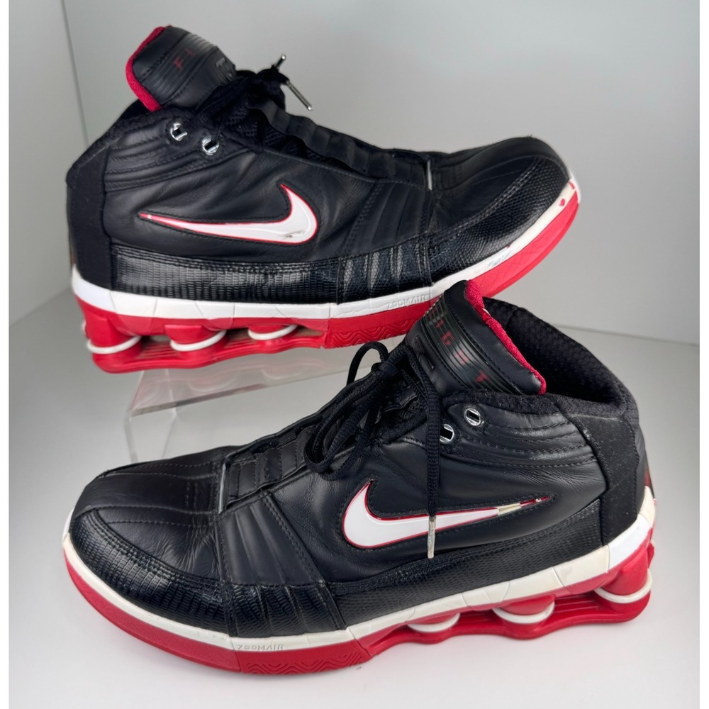 2004 Nike Shox Flight VC4 #15 Bred Vince Carter Men's Size 12 Basketball Shoes